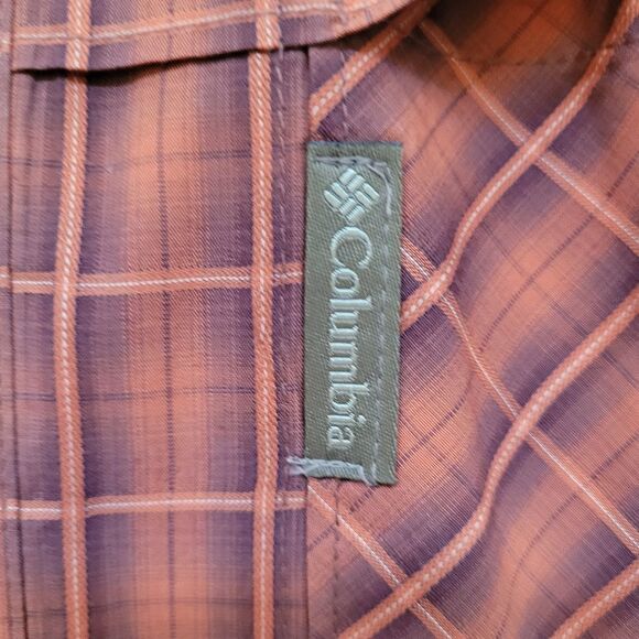 XLT COLUMBIA Omni FALL plaid brown orange outdoor PFG long sleeve SHIRT XL TALL - Picture 13 of 16